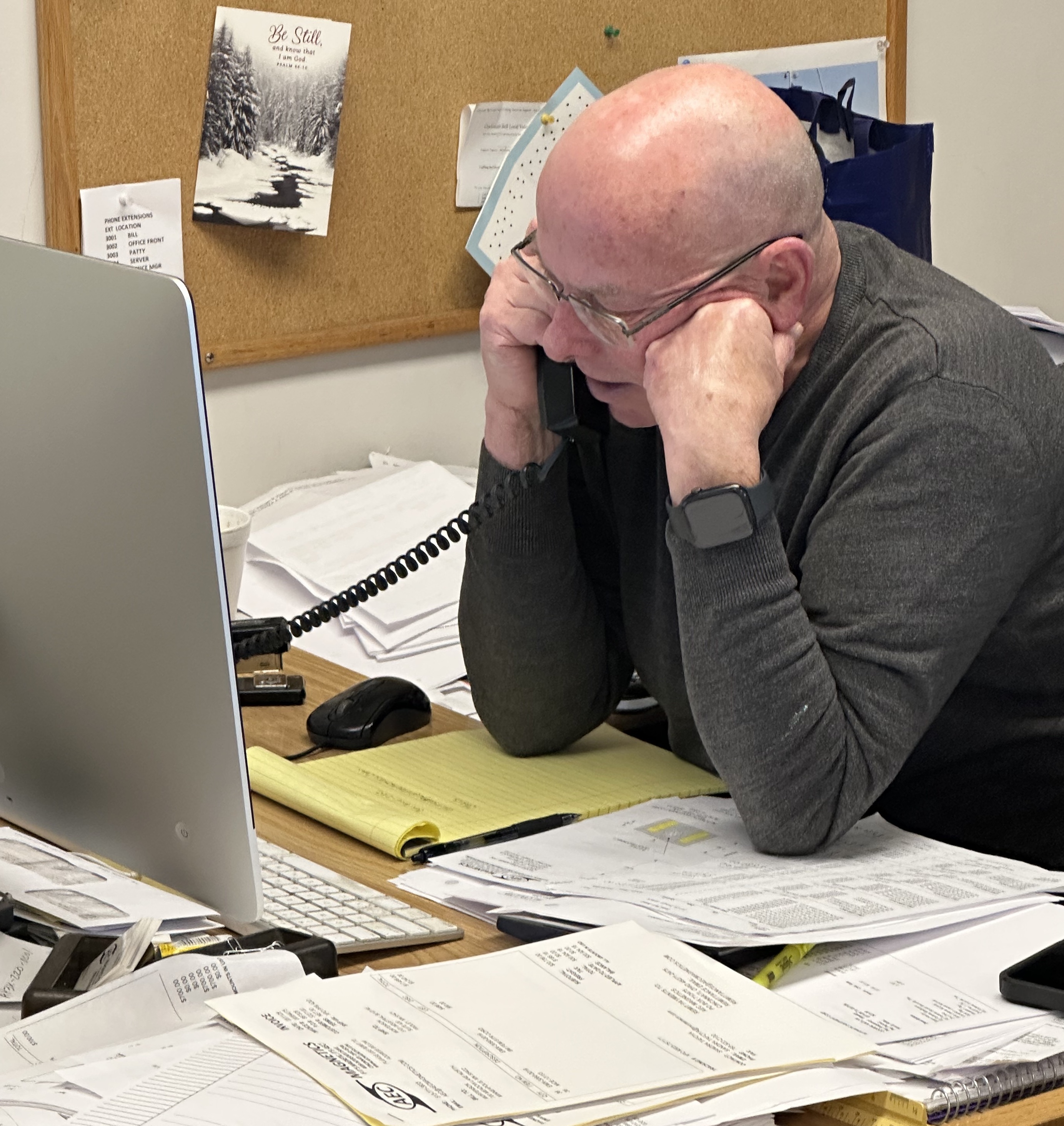 bill phone with customer